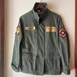 Captain Marvel Carol Danvers Military Utility Jacket Full Zip Halloween Sz M
